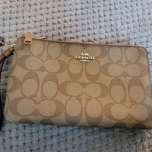 DOUBLE ZIP WALLET IN SIGNATURE CANVAS